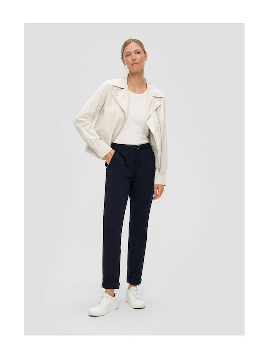 S.Oliver Damen Chino Hose in Normaler Passform Blau