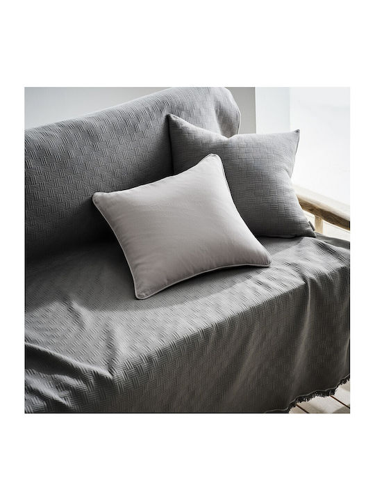 Gofis Home Ilania Ριχτάρι Διθέσιου Καναπέ Ζακάρ 180x250εκ. Rock Grey 318