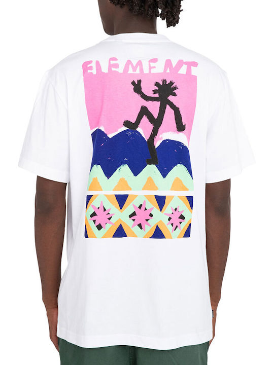 Element T-shirt Bărbătesc cu Mânecă Scurtă Alb optic