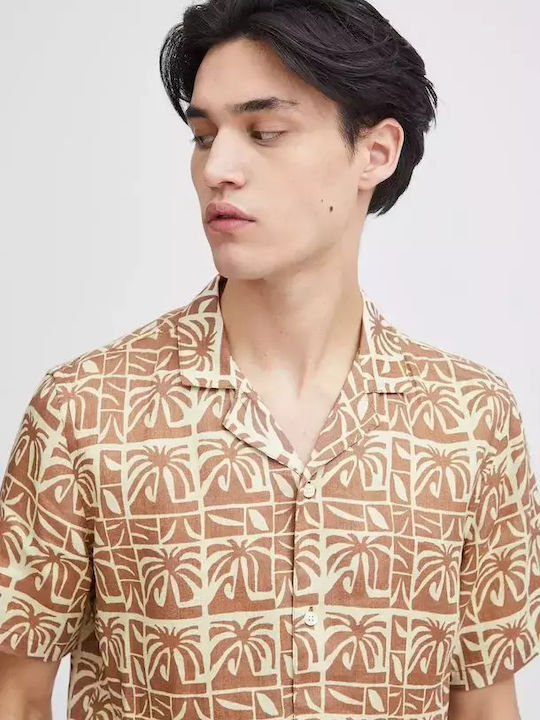 Short-sleeved Linen Shirt Beaver Fur