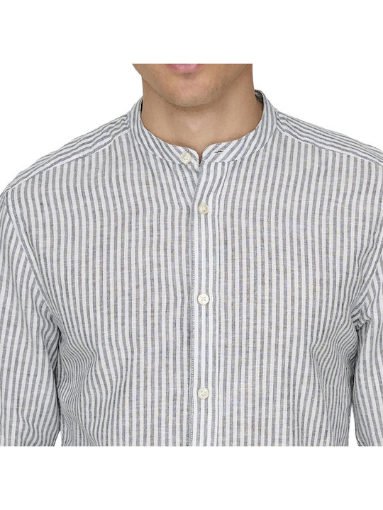 Cu mânecă lungă In Cămașă în Linie ingusta Cu dungi Stripes