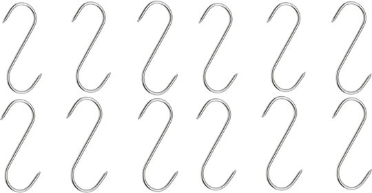 Set 12 Meat Smoking Hooks Ideallstore Butchery 17 Cm Stainless Steel