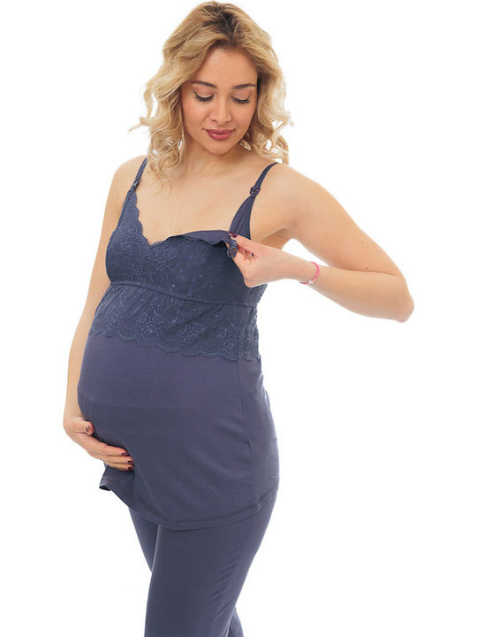 Angel's Secret Robe Maternity & Nursing in Blue color