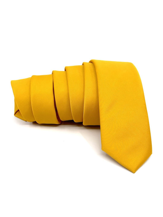 Legend Accessories Τυπου Σετ Ανδρικής Γραβάτας σε Κίτρινο Χρώμα