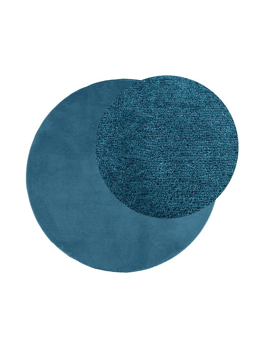 vidaXL Oviedo Rug Round Turquoise