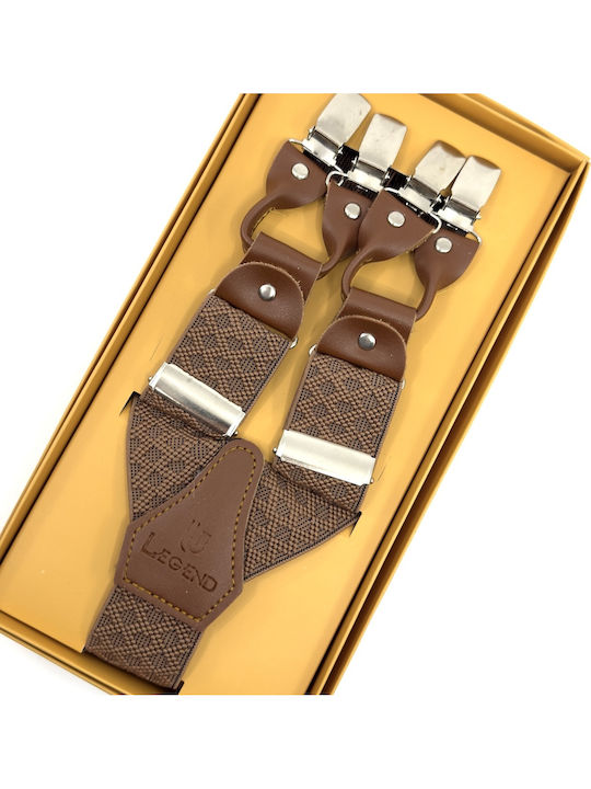 Legend Accessories Тиранти Едноцветна Кафяв