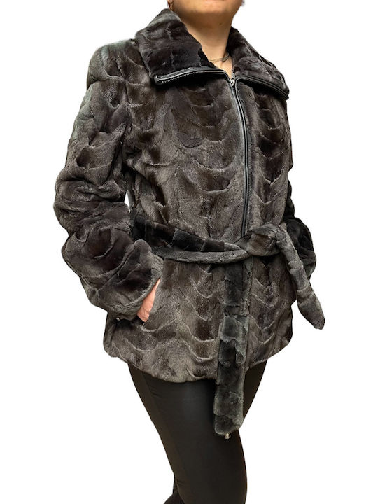 Frauen Pelz Gray