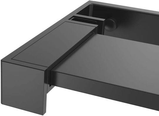 vidaXL Разделител на верандата Душ с Плъзгащи се Врата 80x195см Ивици Черно