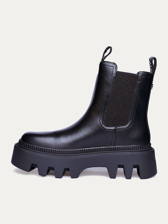 Buffalo Flora Boots Black