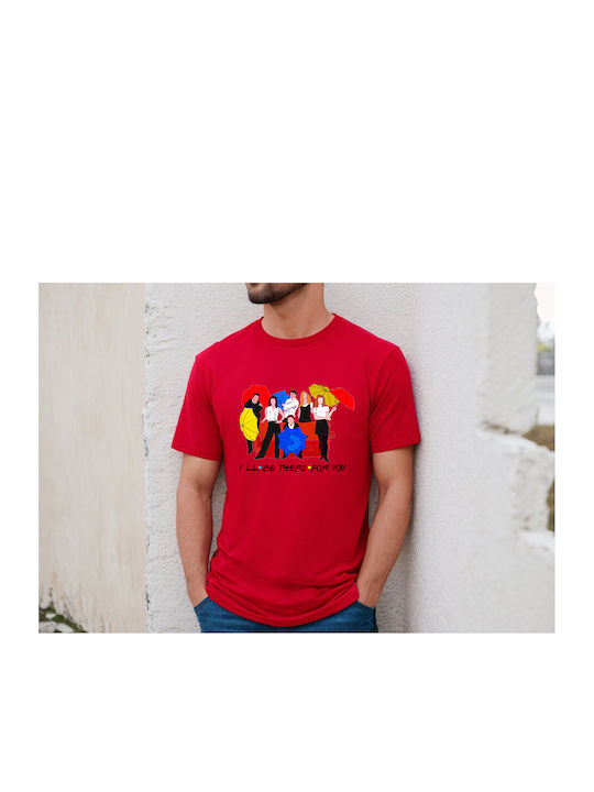 Fruit of the Loom Friends Tv T-shirt Κόκκινο Βαμβακερό