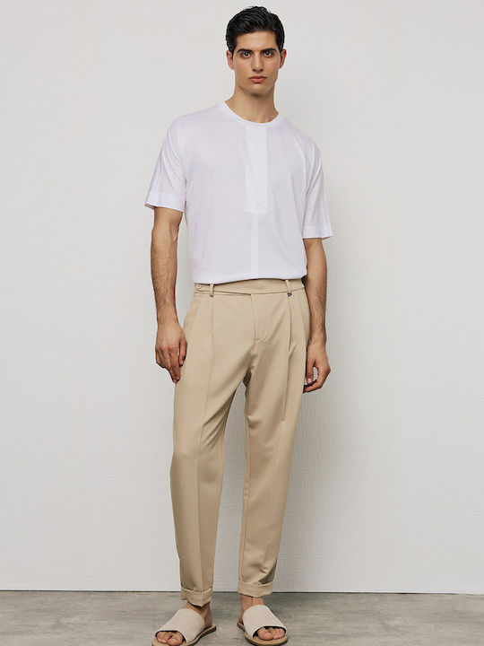 P/Coc Men's Trousers in Regular Fit Beige