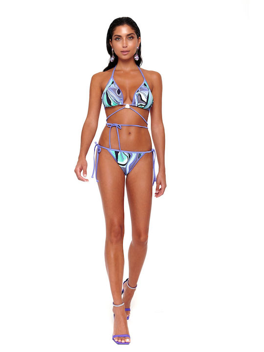 Bluepoint Padded Triangle Bikini Top Blue