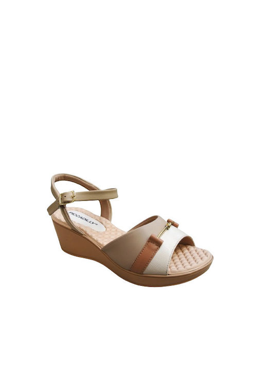 Piccadilly Anatomic Women's Platform Shoes Beige