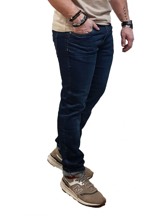 Felix Men's Jeans Pants Elastic with Regular Fit Dark Blue