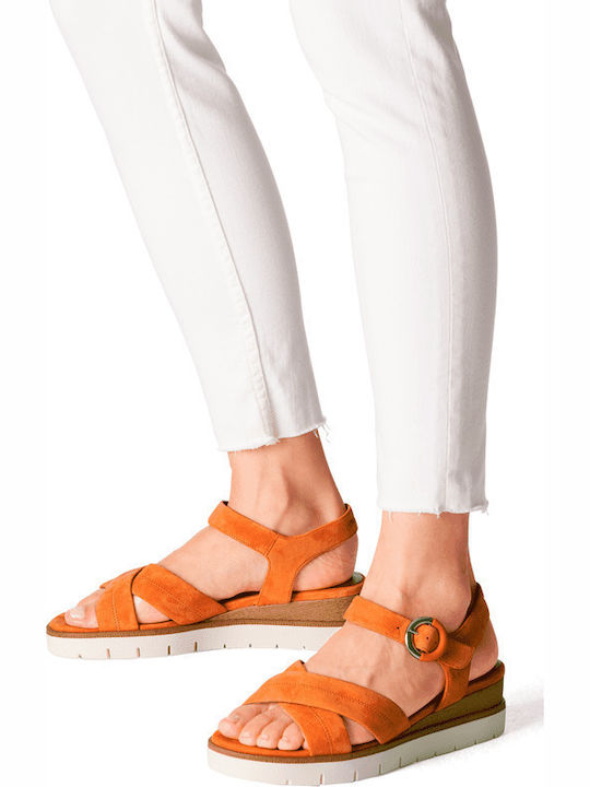 Anatomic Women's Leather Platform Shoes Orange