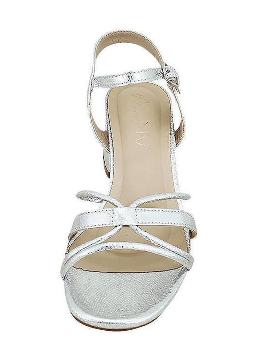 Envie Shoes Damen Sandalen in Silber Farbe