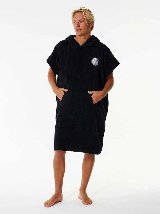 Rip Curl Strandponcho Baumwolle Schwarz