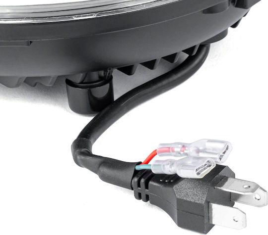 AMiO Roundς Waterproof Headlights Car LED Universal 9 - 36V 55W with White Lighting 1pcs