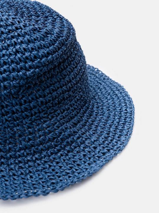 Decoro Frauen Korbweide Hut Blau