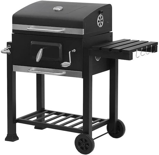 Charcoal Grill With Lid And Thermometer 110x47cm