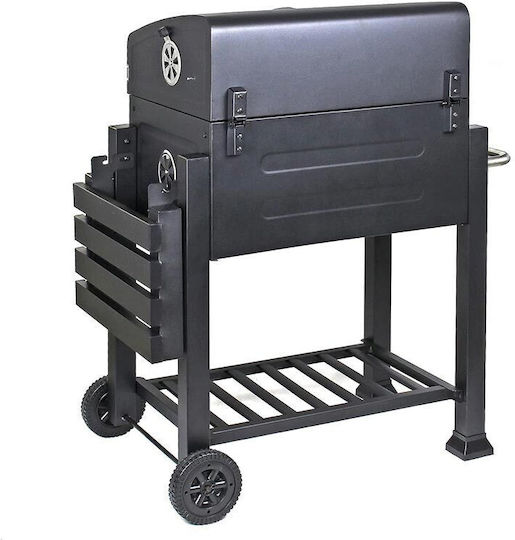 Charcoal Grill With Lid And Thermometer 110x47cm