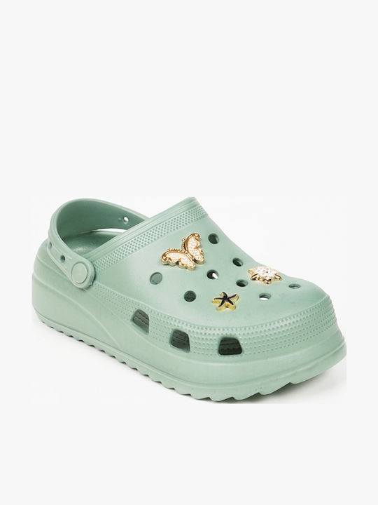 Piazza Shoes Γυναικεία Σαμπό Τιρκουάζ