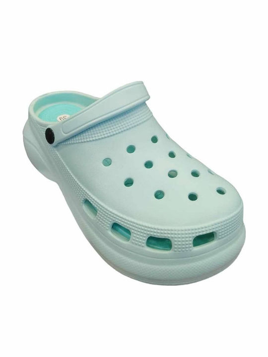 Adam's Shoes Γυναικεία Σαμπό Τιρκουάζ