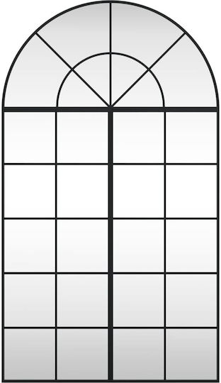 vidaXL Oglindă de Perete De Corp Întreg cu Negru Ramă din Metalic 140x80cm 1buc