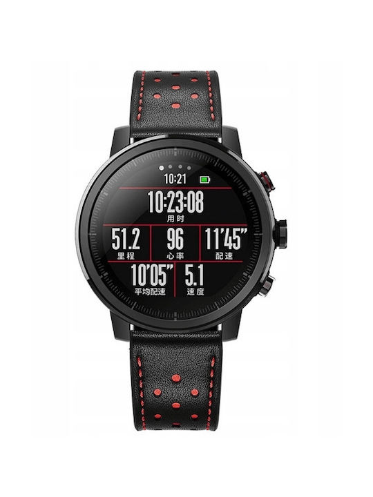 Spacecase Curea Piele Negru (Galaxy Watch 42mm - Ceas Galaxy 42mm)