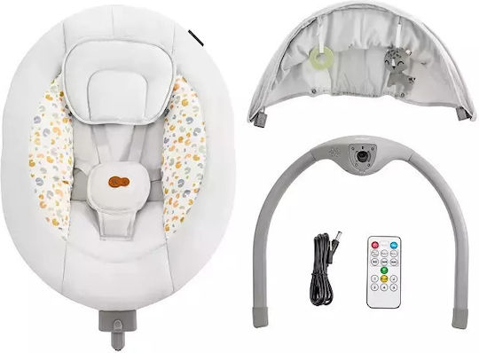 Kinderkraft Ηλεκτρικό Relax Μωρού Lumi 2 με Μουσική Light Grey