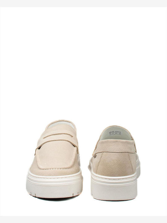 Men's Suede Loafers Beige