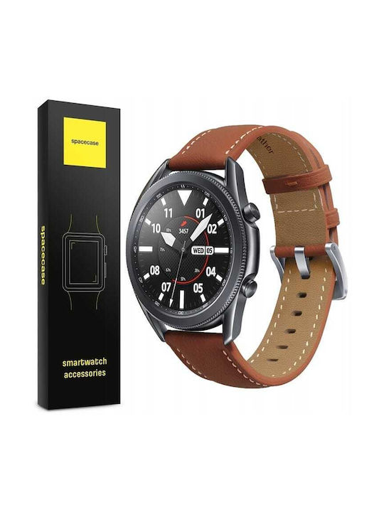 Spacecase Λουράκι Δερμάτινο Καφέ (Galaxy Watch 42mm)