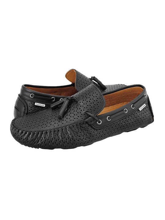 Guy Laroche Men's Leather Moccasins Black