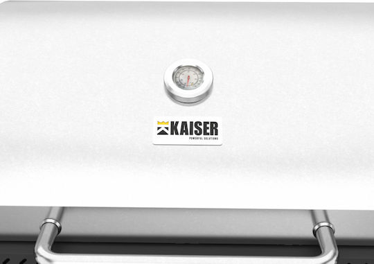 Kaiser Gasgrill Gusseisen Rost 70cmx42cmcm mit 4 cm 12kW und Seitenbrenner