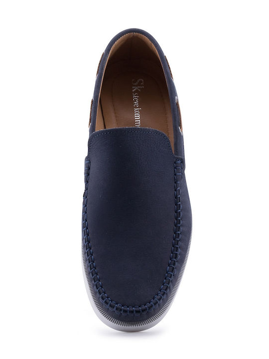 Men's Leather Loafers Blue