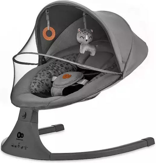 Kinderkraft Електрически Релакс Бебе Lumi 2 с Музика Тъмно сиво