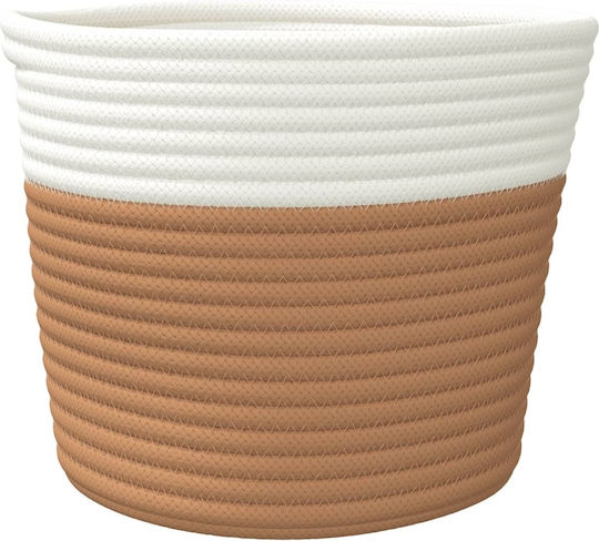 vidaXL Καλάθι Αποθήκευσης Υφασμάτινο Καφέ 24x24x18cm 2τμχ