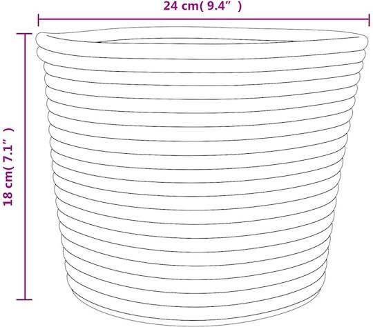 vidaXL Καλάθι Αποθήκευσης Υφασμάτινο Καφέ 24x24x18cm 2τμχ