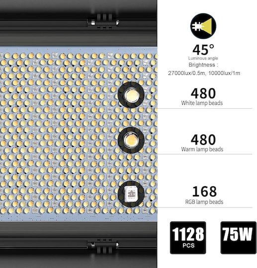 GVM-1500D-2L Photography & Video Lighting Kit 2 Lights 75W RGB With Tripod