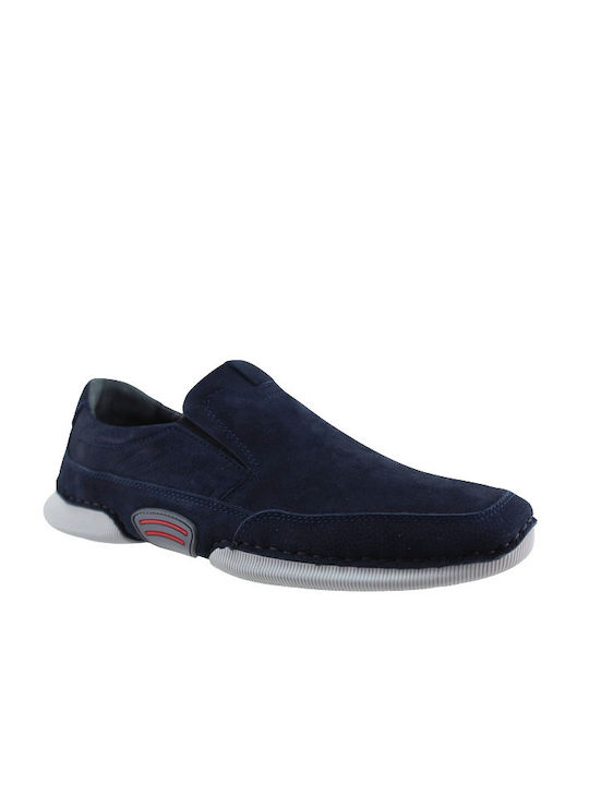 On the Road Men's Leather Casual Shoes Blue