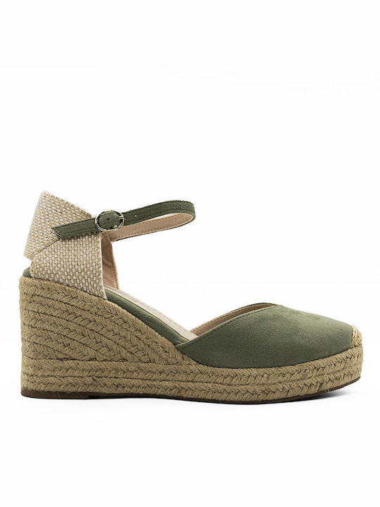 Corina Women's Fabric Platform Espadrilles Green