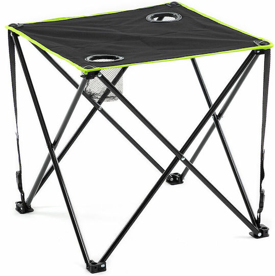InnovaGoods Cafolby Τραπέζι Μεταλλικό για Camping Πτυσσόμενο 48x48x48cm Μαύρο