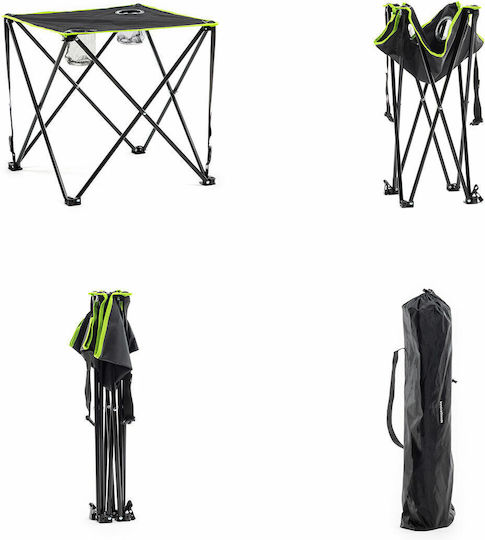 InnovaGoods Cafolby Τραπέζι Μεταλλικό για Camping Πτυσσόμενο 48x48x48cm Μαύρο