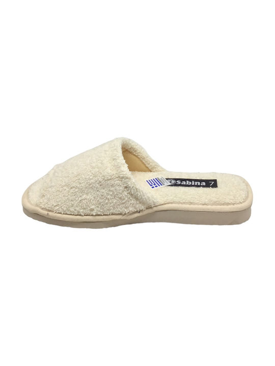 Sabina Terry Winter Women's Slippers in Beige color