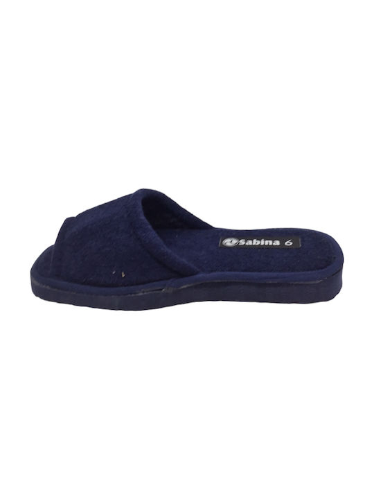 Sabina Terry Winter Women's Slippers in Blue color