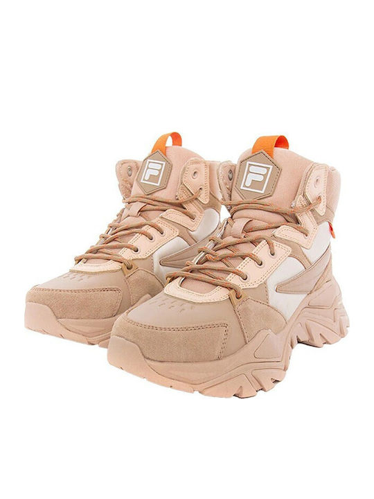 Electrove Desert Damen Chunky Stiefel Beige