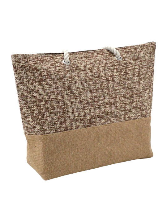 Ankor Fabric Beach Bag Brown