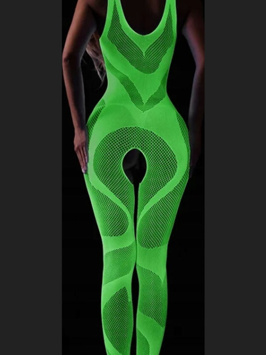 Bodystocking Lighting Darkness Mesh Composite Open Crotch Bodystocking