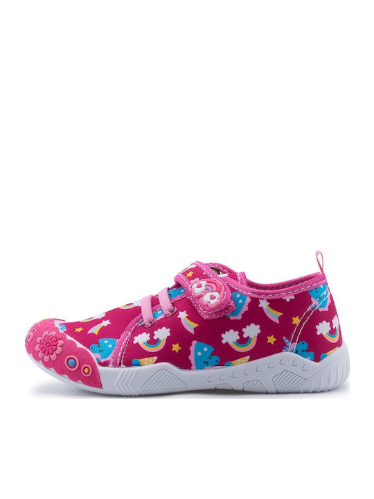 Παιδικά Sneakers με Σκρατς Φούξια
