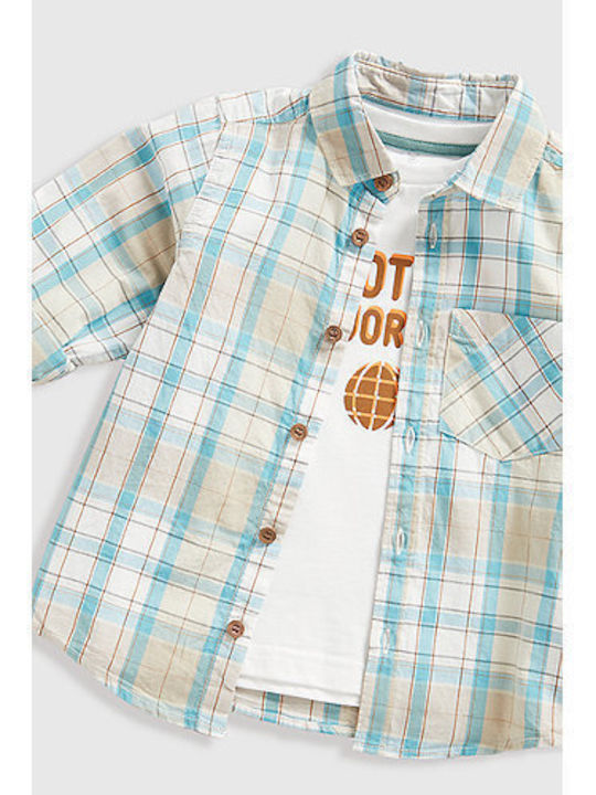 Детска Каре Риза Къс ръкав Многоцветен